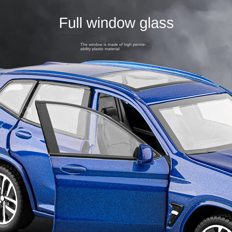Jiaye 1:32 Die-Cast Alloy Model - Compatible with BMW X3 M - High-Performance SUV with Opening Doors, Sound & Light, Pull-Back Action & Shock Absorption