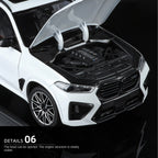 BMW X5 M Black Mamba, modelo estático de aleación fundida a presión, con licencia, escala 1:18: puertas que se abren, amortiguación, dirección, asientos ajustables y espejos plegables. Colección SUV de alto rendimiento de lujo.