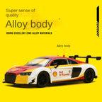 CCA 1:24 Scale Licensed Shell Livery Series Die-Cast Alloy Model Set - BMW M4 GT3 / Audi R8 LMS with Opening Doors & Sound/Light - GT Racing Collection