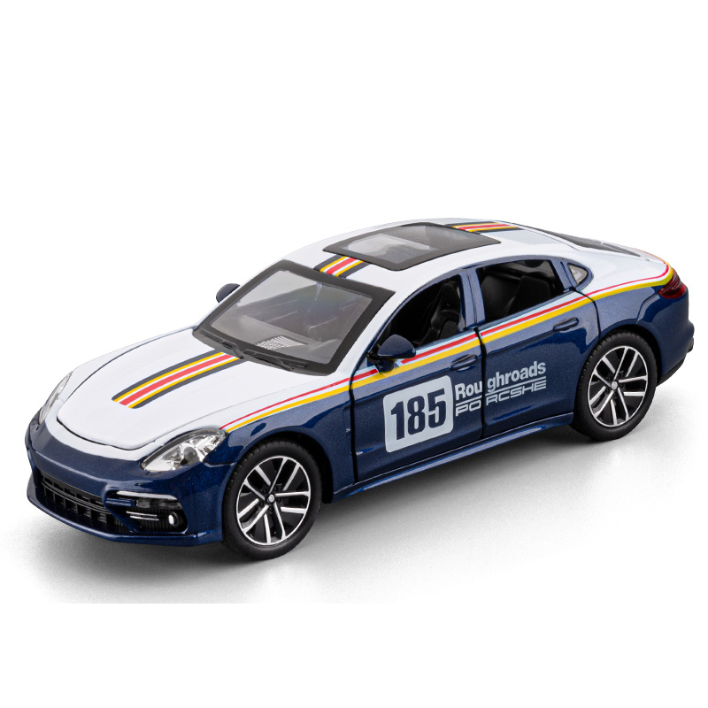 Chezhi 1:32 Scale Die-Cast Alloy Model Toy Compatible with Porsche Panamera Track Edition - Opening Doors, Sound & Light, Pull-Back Function & Adjustable Rear Wing - Sports Sedan Collection