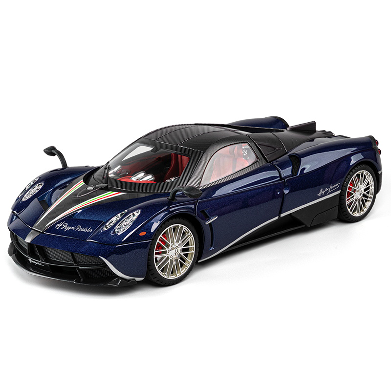 Chezhi 1:18 Scale Die-Cast Alloy Model Toy Compatible with Pagani Zonda C12 - Opening Doors, Sound & Light, Pull-Back Function, Shock Absorption, Steering & Horn - Supercar Collection