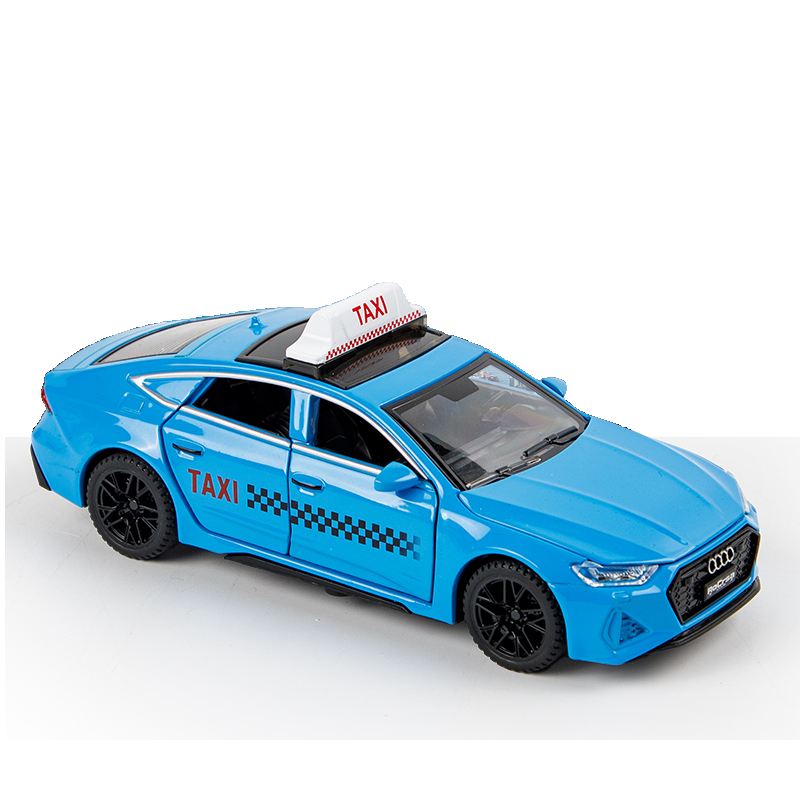 Chimei 1:32 Scale Die-Cast Alloy Model Toy Compatible with Audi RS7 Taxi - Opening Doors, Sound & Light, Pull-Back Function - Special Vehicle Collection