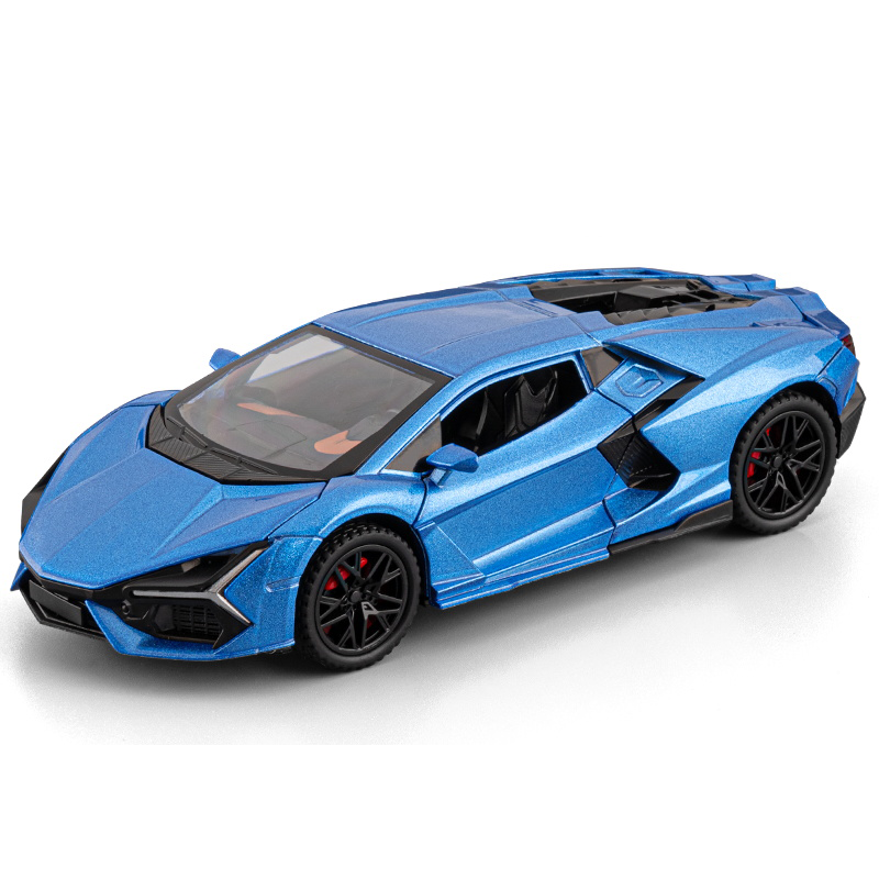Chezhi 1:32 Scale Die-Cast Alloy Model Toy Compatible with Lamborghini Revuelto - Opening Doors, Sound & Light, Pull-Back Function & Adjustable Rear Wing - Hybrid Hypercar Collection