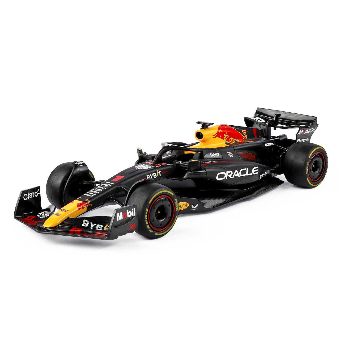 Black Mamba 1:24 Scale Licensed Red Bull RB19 Max Verstappen F1 Racing Car Die-Cast Alloy Static Model with Display Base - Front Wheel Steering - Official F1 Motorsport Collection