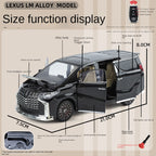 ZGTX 1:24 Scale Die-Cast Alloy Model Toy Compatible with Toyota Alphard - Remote Key Controlled Sound & Light, Opening Doors, Pull-Back Function, Steering & Horn - Luxury MPV Collection