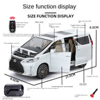 ZGTX 1:24 Scale Die-Cast Alloy Model Toy Compatible with Lexus LM300h - Remote Key Controlled Sound & Light, Opening Doors, Pull-Back Function, Steering & Horn - Luxury MPV Collection
