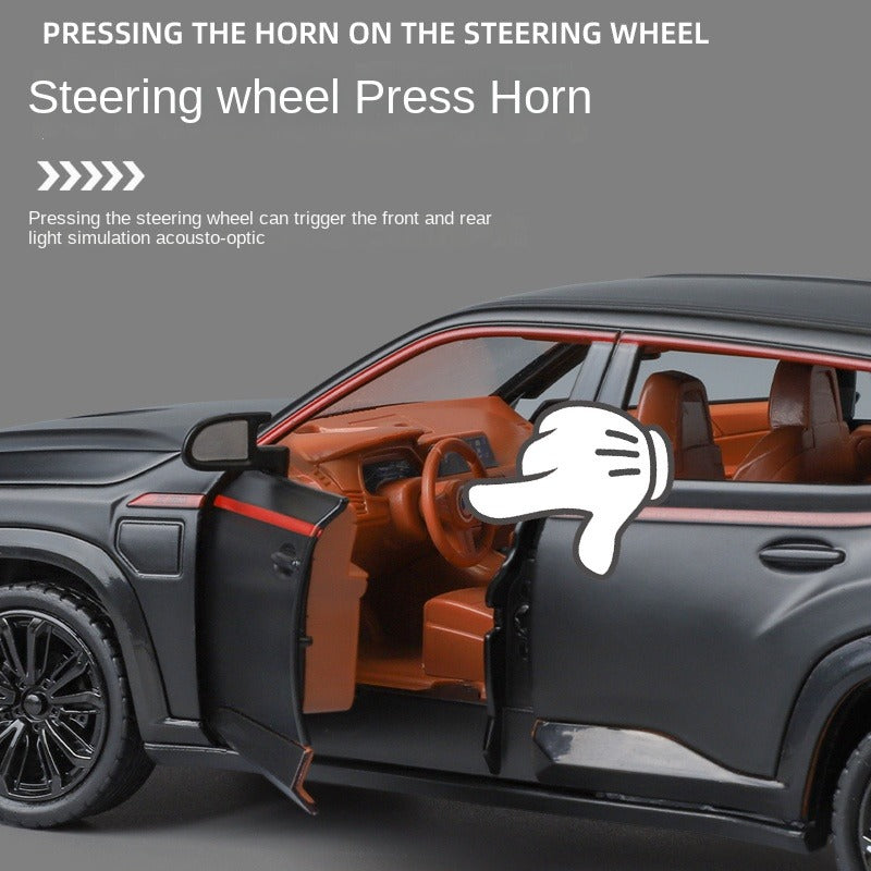 XHD 1:24 Scale Die-Cast Alloy Model Toy Compatible with BMW XM - Starlight Headliner, Opening Doors, Sound & Light, Pull-Back Function, Shock Absorption, Steering & Horn - Luxury Performance SUV Collection