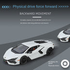 Jinglifang 1:24 Scale Die-Cast Alloy Model Toy Compatible with Lamborghini Aventador - Opening Doors, Sound & Light, Pull-Back Function, Shock Absorption, Steering & Adjustable Rear Wing - Supercar Collection