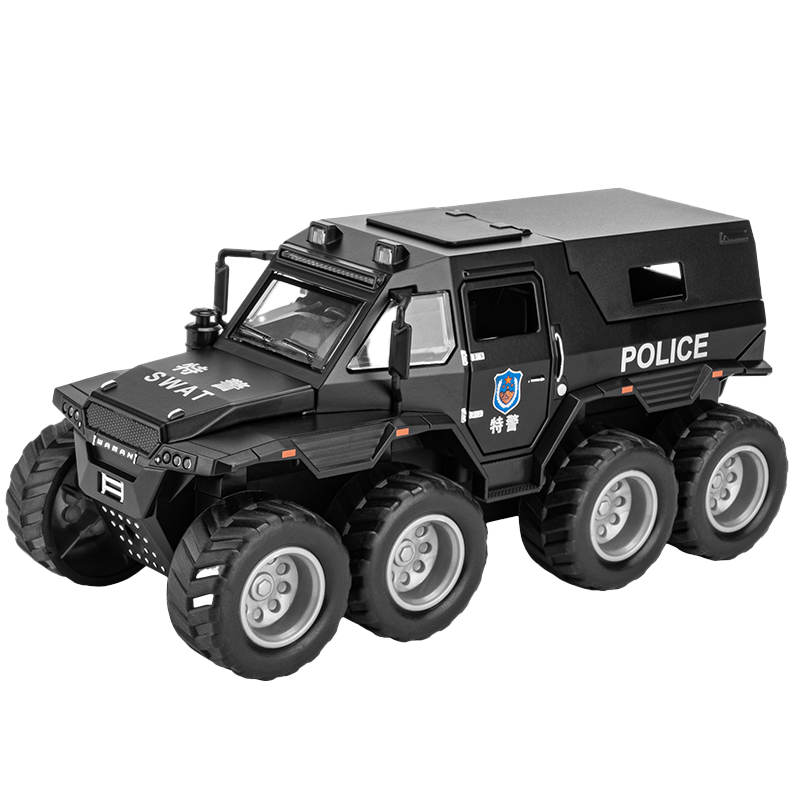 MINIAUTO 1:32 Scale Die-Cast Alloy Model Toy Compatible with Conqueror Shaman 8x8 - Opening Doors, Sound & Light, Pull-Back Function & Shock Absorption - Extreme Off-Road Collection
