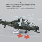 QiYi 1:48 Licensed CAIC Z-10 Attack Helicopter Die-Cast Alloy Model - Official Military Helicopter with Coasting Action, Removable Missiles & Rotor Blades