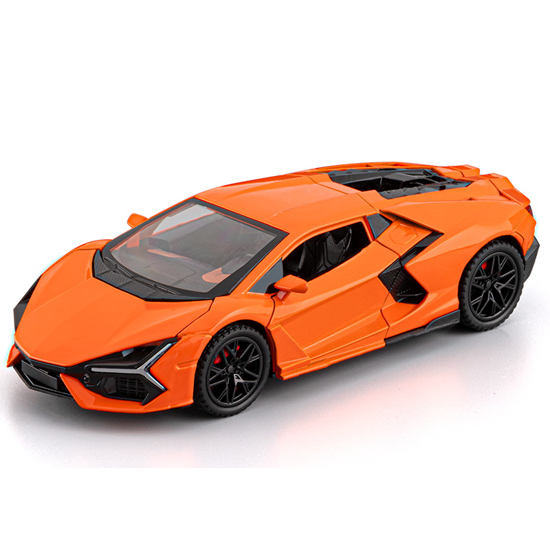 Chezhi 1:32 Scale Die-Cast Alloy Model Toy Compatible with Lamborghini Revuelto - Opening Doors, Sound & Light, Pull-Back Function & Adjustable Rear Wing - Hybrid Hypercar Collection