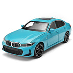 Black Mamba 1:24 Scale Licensed BMW 325Li Die-Cast Alloy Model Toy - Opening Doors, Sound & Light, Pull-Back Function, Shock Absorption, Steering, Horn & Adjustable Seats - Luxury Sedan Collection